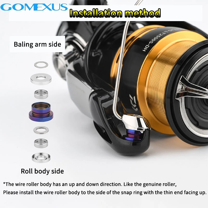 Rodillo de hilo de pescar de titanio Gomexus para carrete giratorio daiwa 23 Legalis 1000-4000 - imagen 3