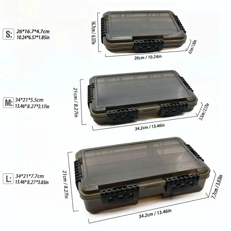 Caja de aparejos de pesca impermeable, gran capacidad, accesorios de pesca, caja de almacenamiento de herramientas, anzuelo de pescado, señuelo, caja de cebo falso, suministros de pesca - imagen 3