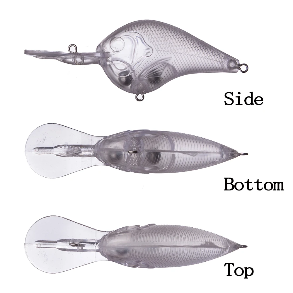 Chan'sHuang 20 piezas cebo en blanco sin pintar 9,9g/90mm sonajero flotante labio largo Crankbait DIY hecho a mano aparejos de señuelo de pesca Artificial - imagen 3