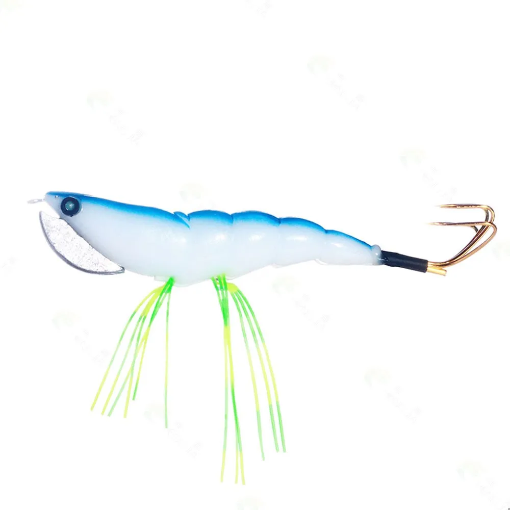 Sea.Yolo-anzuelo de calamar, cebo duro de largo alcance para pesca de lubina, camarón simulado de madera, 1 piezas, 10 colores, 12cm, 17,2g - imagen 4