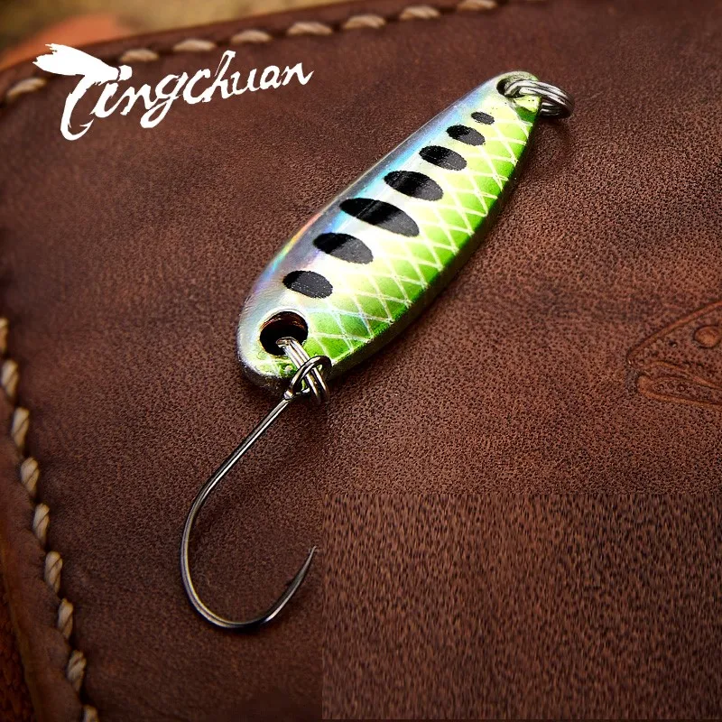 Señuelo con cuchara de Metal para pesca, cebo para trucha, cucharas para lubina, cuchara giratoria de lentejuelas duras pequeñas, 2g/2,5g/3,5g/4,5g con anzuelo Mustad - imagen 2