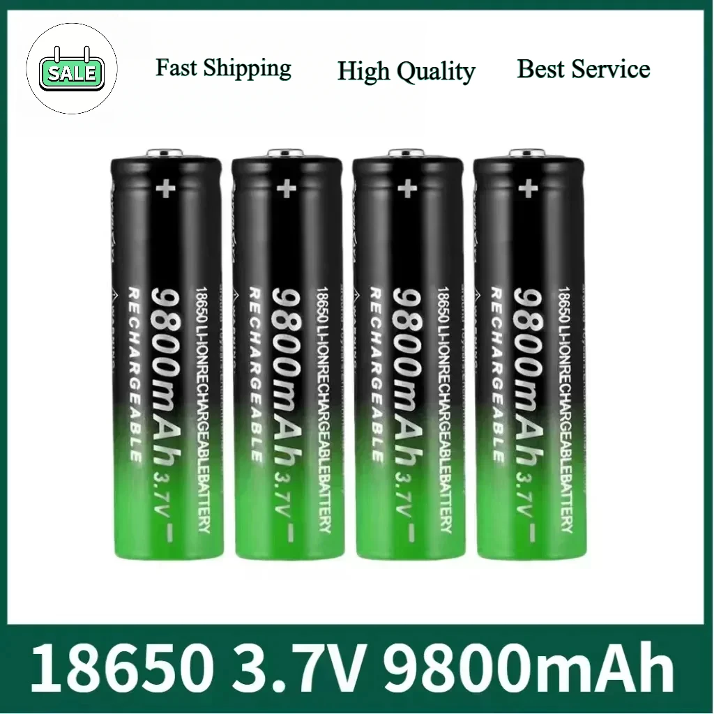 Batería recargable 18650 litio 9800mAh para linterna LED de pesca