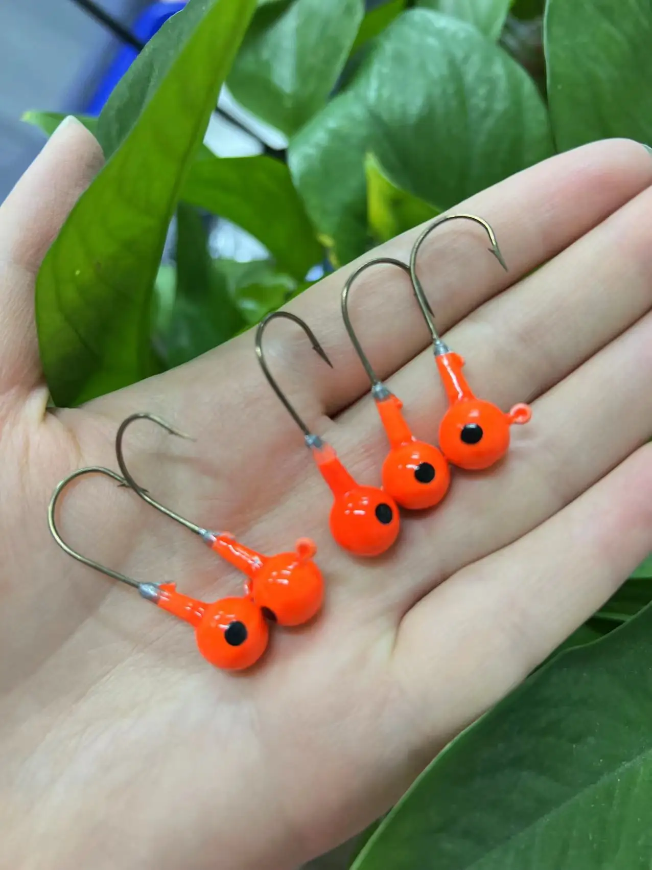 Anzuelo con cabeza de plantilla de 5 piezas, 7g, 10g, 14g, señuelo de plantilla pintado, cebos duros, aparejos de pesca de gusano suave - imagen 2