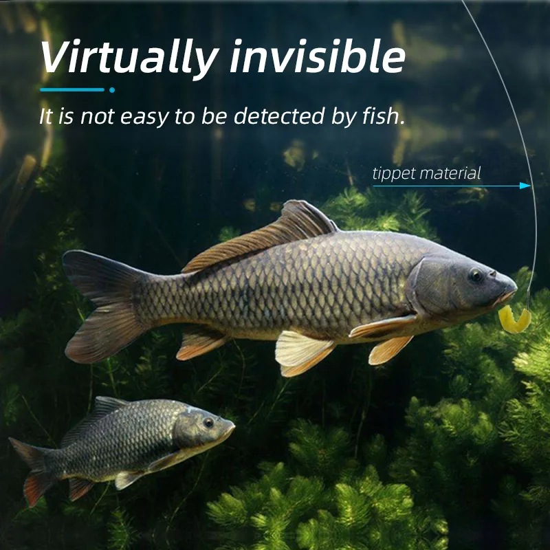 Mosodo 50M línea líder Tippet 0X-7X 3-12LB fuerte tracción 100% línea líder Tippet de nailon para pesca con mosca de fluorocarbono puro - imagen 4