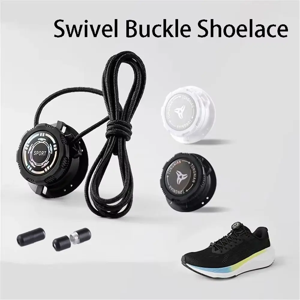 1 par de cordones con hebilla giratoria de cuerda gruesa, bloqueo rápido, fácil instalación, cordones sin atar, cordones de bloqueo rápido para niños y adultos - imagen 4