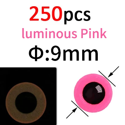 250pcs pink 9mm