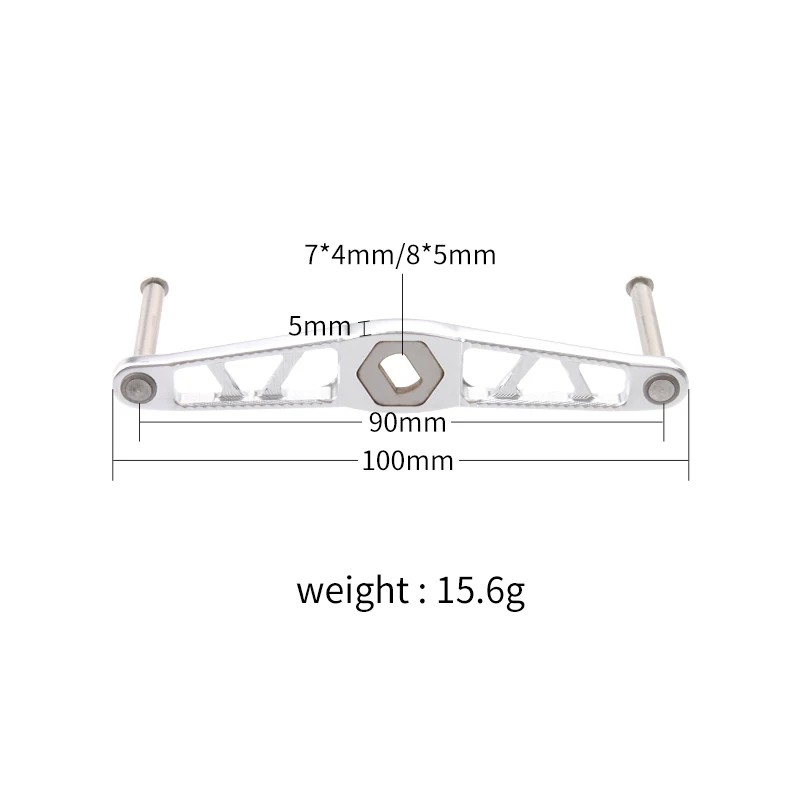 Kawa-mango de carrete de pesca, Material de aleación, tamaño de agujero 8x5/7x4mm de longitud, 100mm, g/pc 15,6, accesorio de balancín de carrete D/S, nuevo - imagen 4