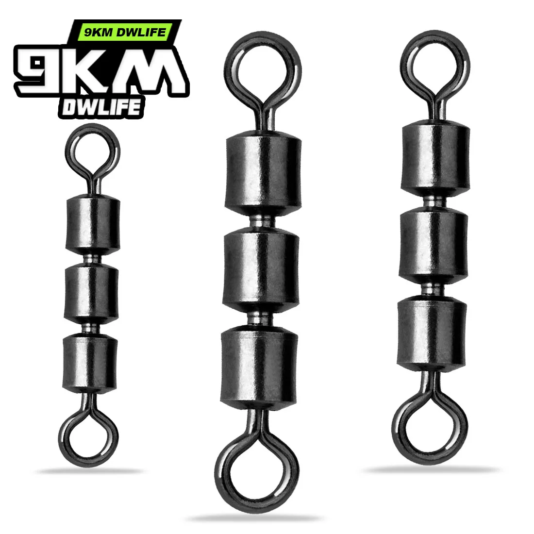 3 giratorios de rodillos 15 ~ 60 uds barril de pesca giratorios de alta velocidad Triple rodamiento Siwvels accesorios de pesca de acero inoxidable - imagen 4