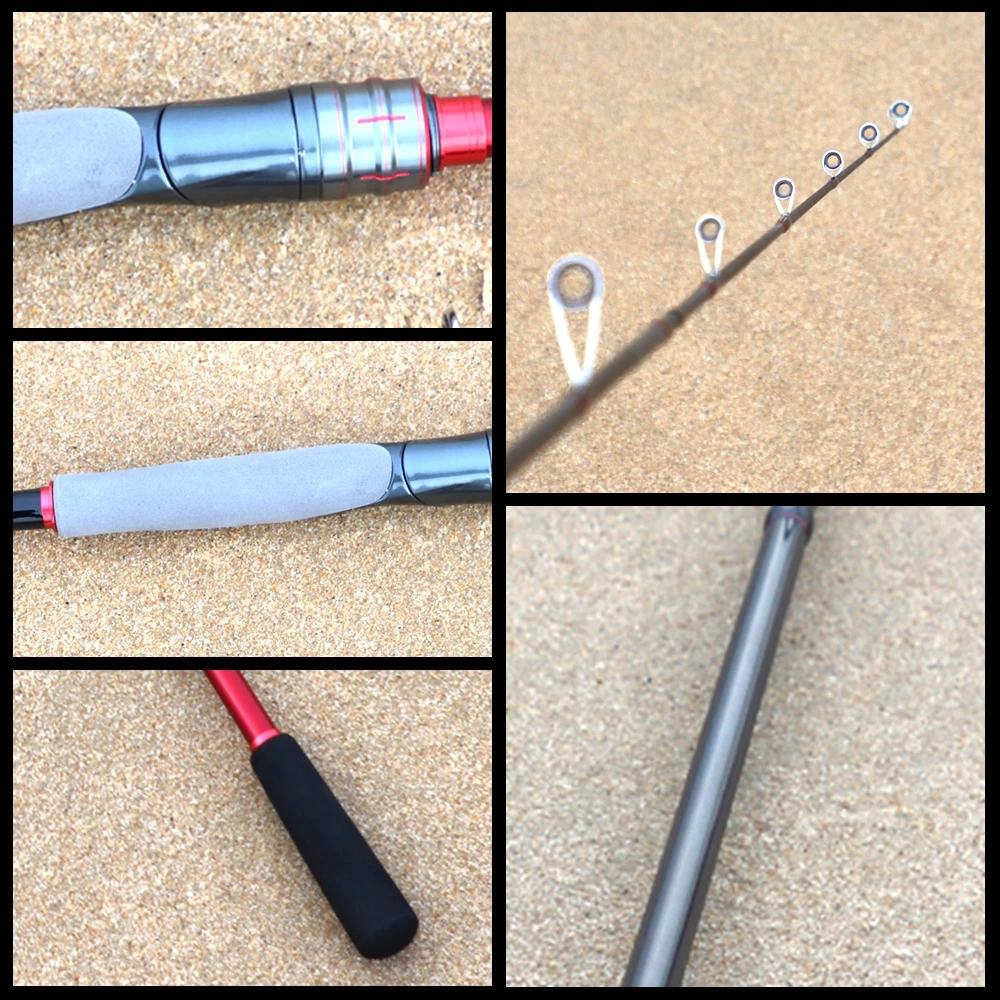 Caña de pescar de viaje 2-4 secciones UL ML MH acción 1,68 m -2,7 m caña de pescar de fundición larga caña giratoria caña de pescar portátil - imagen 5