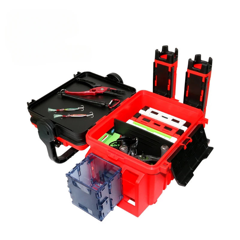 Organizador de caja de Pesca grande multifunción, Cubo de peces vivos, caja de almacenamiento gruesa, accesorios de Pesca, caja de aparejos - imagen 3