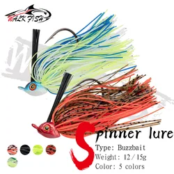 WALK FISH-cebo giratorio de 12G y 15G, plantilla sin malezas, plantilla para lubina, señuelo de pesca, chatterbait Wobbler para aparejos de pesca de lubina