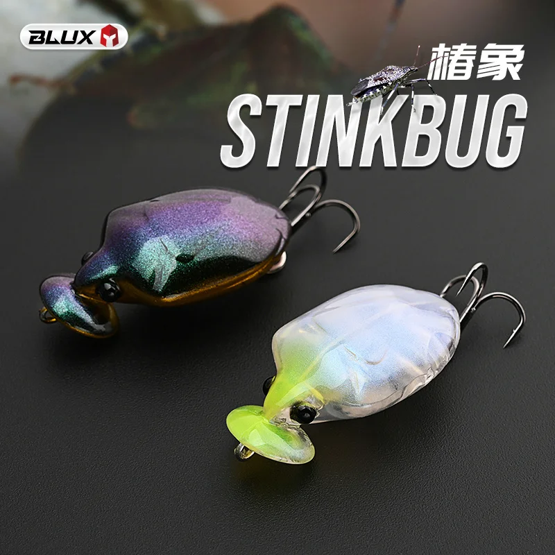 BLUX STINKBUG señuelo de pesca de insectos 31mm 2,5g BFS Topwater Crankbait manivela rodante Popper de agua dulce cebo Creek aparejos de trucha - imagen 3