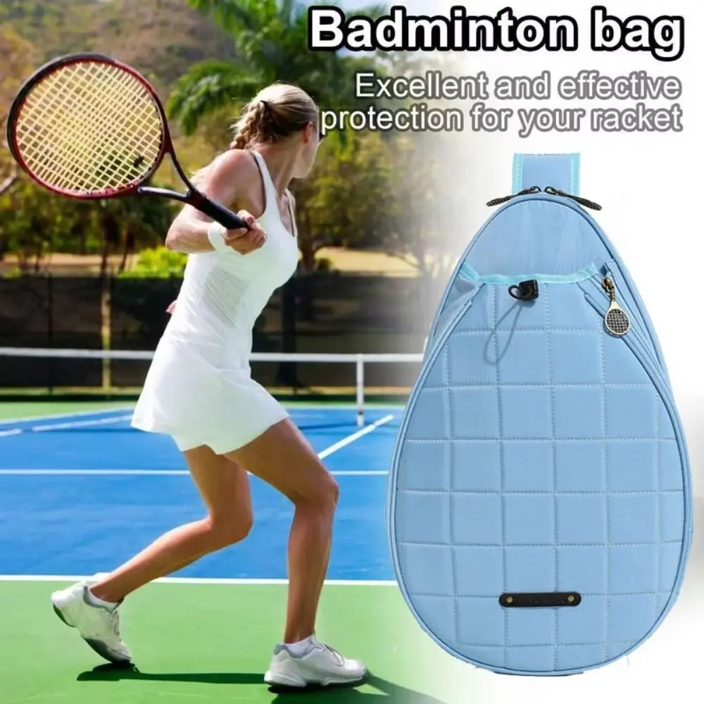 Mochila cruzada de tenis de gran capacidad, cierre de cremallera, impermeable, ligera, con correa ajustable, profesional - imagen 5