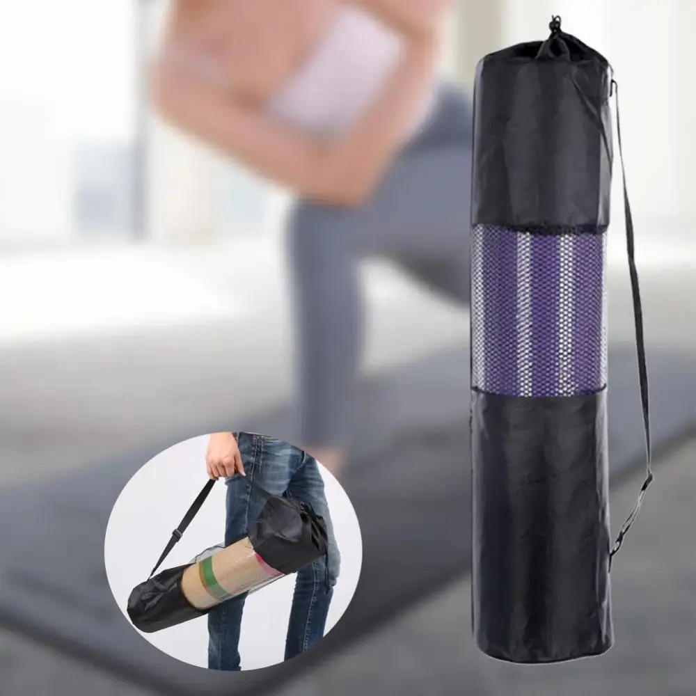 Bolsa para esterilla de Yoga para estiramiento de músculos abdominales, bolsa deportiva de malla transpirable para Yoga, organizador de correa ajustable, paquete de esterilla de Yoga - imagen 2
