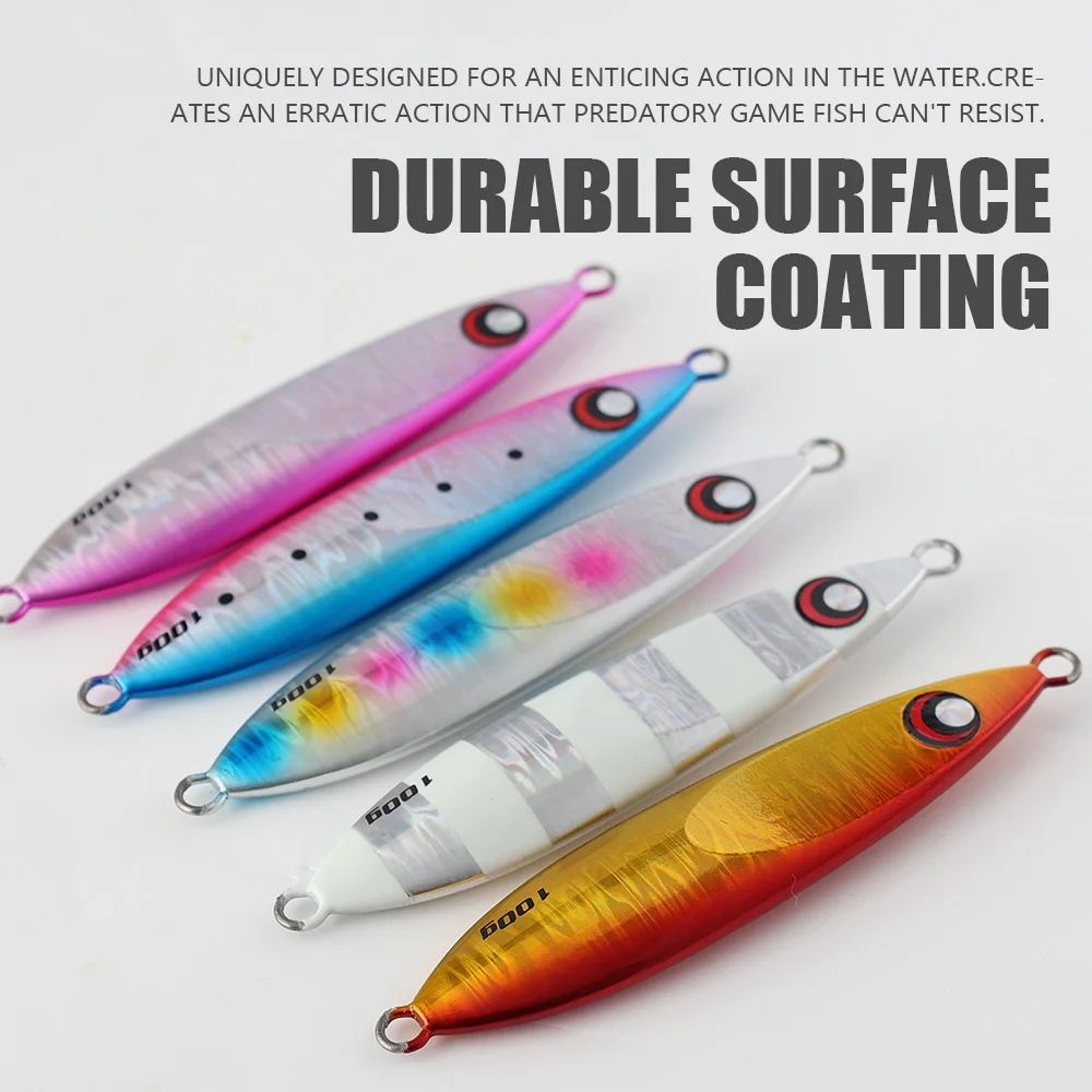 JIGGINGPRO 60g 80g 100g 130g 160g pesca en el mar plantillas de Metal Rockfishing cebo grande señuelo señuelo de pesca de lubina - imagen 5