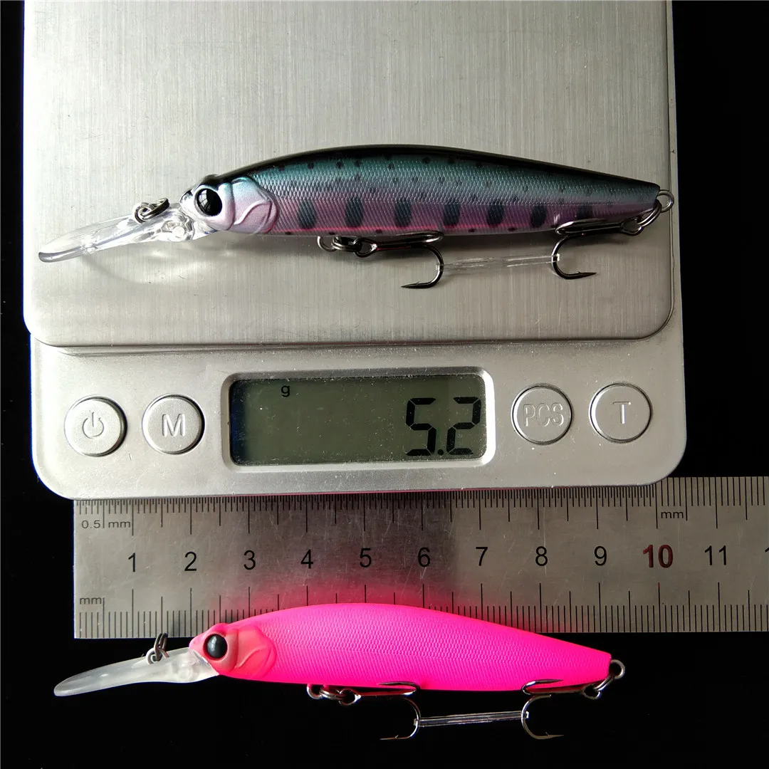 8 Uds pesca 7cm 5,2g Swimbaits Bass pez grande Crankbaits señuelo de pesca Wobblers flotantes para Lucio Minnow señuelo aparejos de pesca - imagen 3