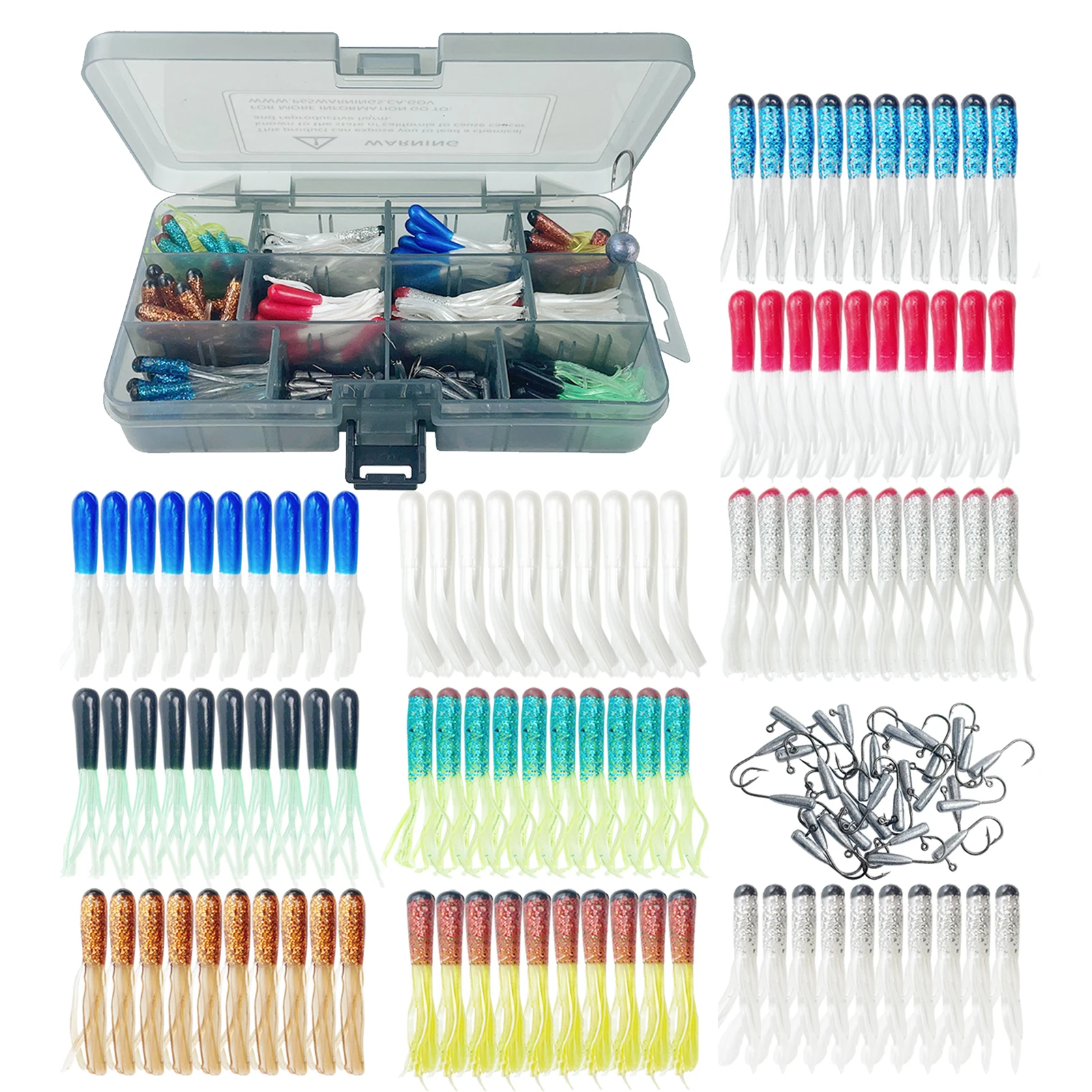 Kit de señuelos para vinilo Free Fisher pulpo hueco 0,8 g