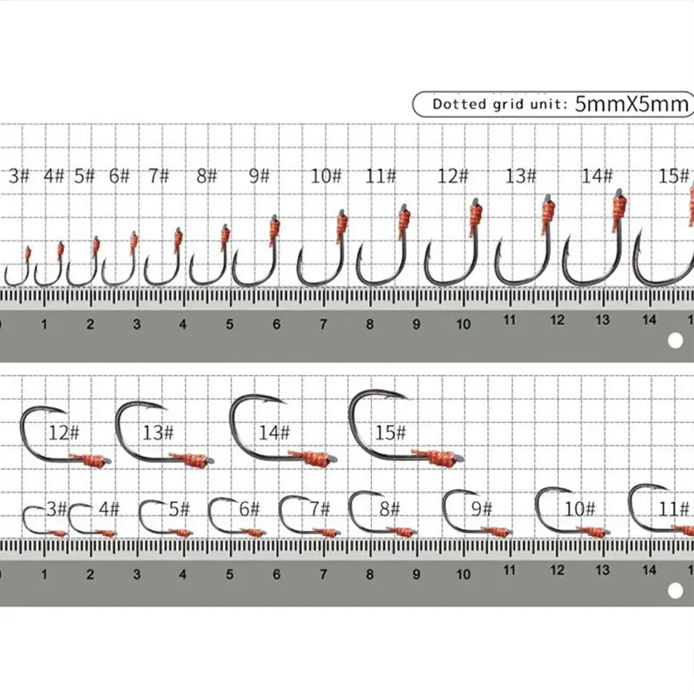 Anzuelo de pesca de acero al carbono, gancho de ocho garras, Círculo de pesca, Mosca, plato, aparejos de pesca, 8 unidades por lote, 6 #-15 # - imagen 3
