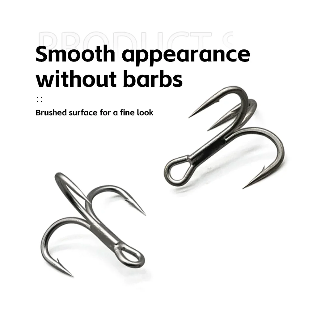 THORFORCE-anzuelo triple de pesca, 10 Uds., anzuelos triples de acero rico en carbono, pesca de trucha, accesorios afilados de pesca de agua dulce y salada - imagen 5