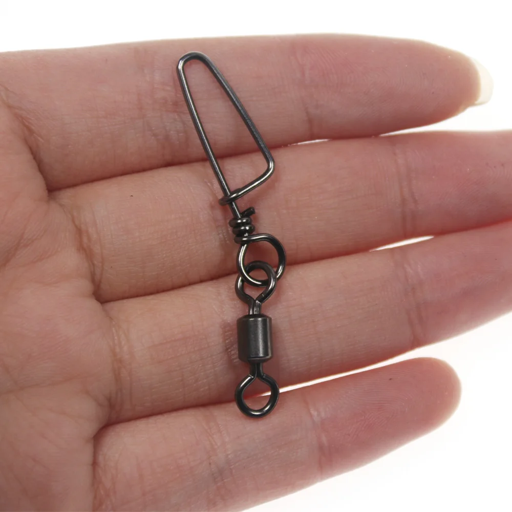 Elllv-conector giratorio de Pesca de acero inoxidable, accesorio de Pesca de agua salada, con cierre de costa, 20 piezas, #2 - 2/0 - imagen 5