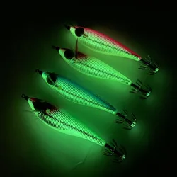 Jig de Calamar Noctilucente – Señuelo Luminoso para Pesca Marítima