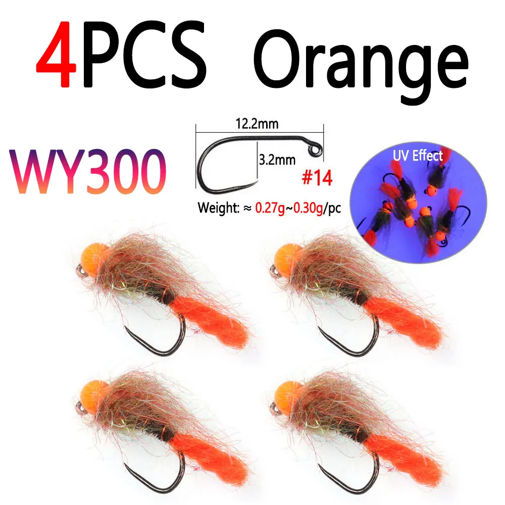 4pcs Orange 300