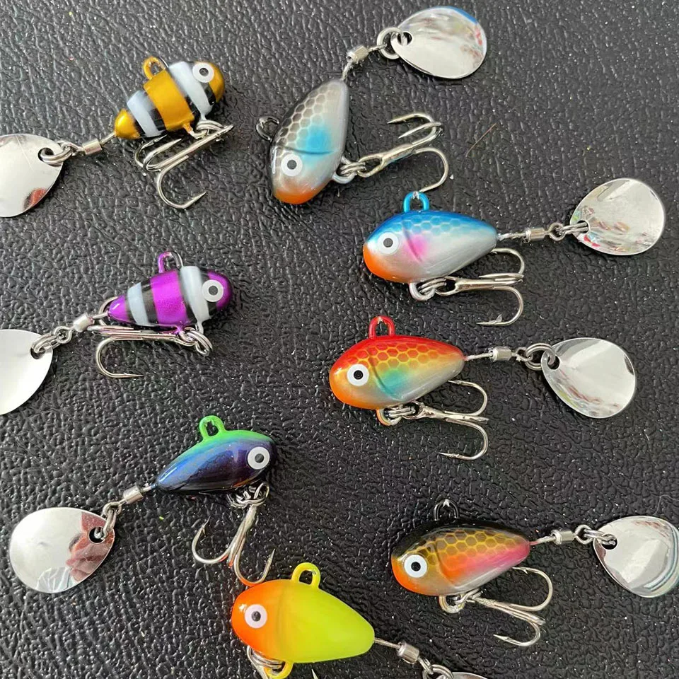 WALK FISH-SEÑUELOS giratorios para pesca de mar, cebo Artificial de 10g y 2,1 cm con vibración de Metal Vib, accesorios de pesca de carpa - imagen 4