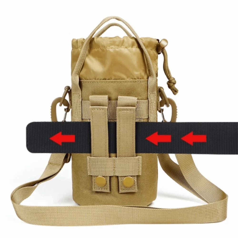 Bolsa bandolera para botella de agua de gran capacidad, bolsa impermeable multicapa para botella de gimnasio, bolsa deportiva cruzada ajustable para Fitness - imagen 2