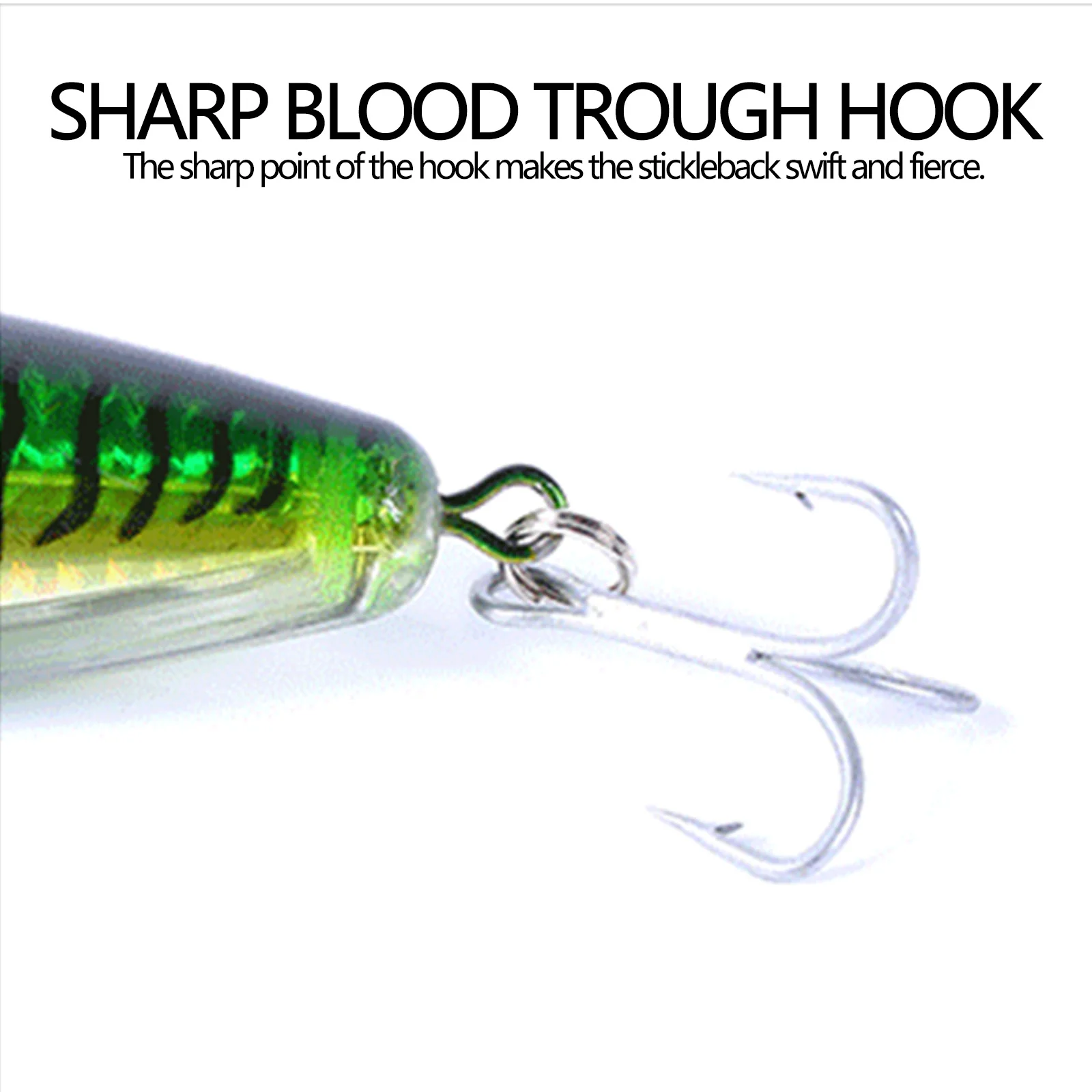 Goture-señuelo de Pesca Popper grande, de 13cm anzuelo triple, 43g, cebo de manivela, ojos 3D, cebo duro Artificial, carpa, Lucio, aparejos de lubina, 3 unids/lote por caja - imagen 5