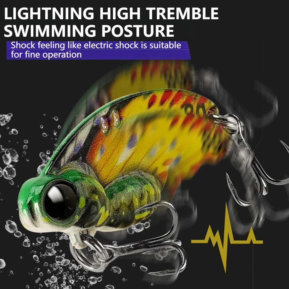 WALK FISH-señuelo de Pesca con cuchara vibratoria, mariposa, Metal, VIB, cebo Artificial, cigarra, Lucio, trucha, Pesca, 7-20g - imagen 3