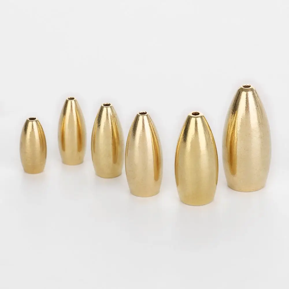 Plomos de pesca cobre y oro espiral para vinilos y señuelos - imagen 3