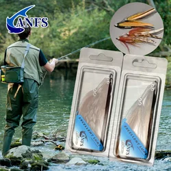 ANFS 1 pieza de moscas de serpentina de sardina doble para pesca en agua dulce y salada, pesca con mosca atada a mano, regalo de pesca con mosca para pescador