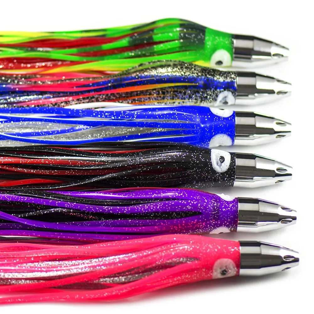 COUNTBASS-señuelo de pesca a curricán, cabeza de chorro de bala de 7,8oz con falda de calamar, atún Wahoo Marline, señuelos Kinfish, 1 ud. - imagen 3