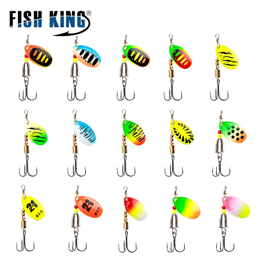 FISH KING-Cebo giratorio de Metal, señuelo de pesca Biónico de 4g, cebos duros de alta calidad con ganchos afilados - imagen 3