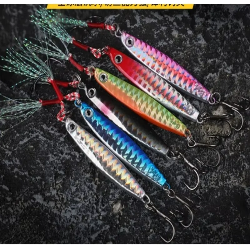 Señuelo de pesca de 7g y 5,3 cm, cuchara vibratoria, cebo duro de Metal, acabado láser, atractor de peces artificiales para lubina, salmón, Lucio, perca, curricán - imagen 4