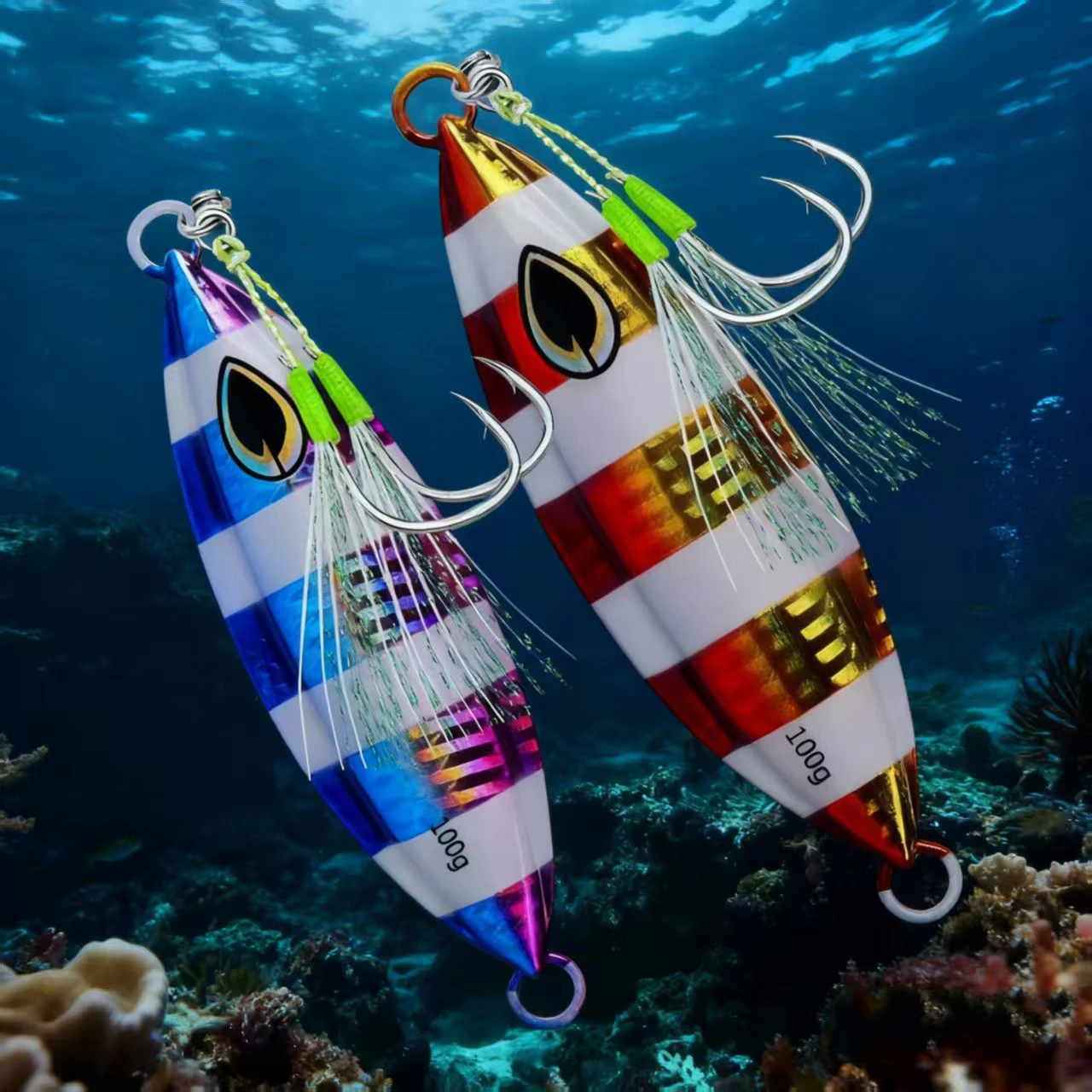 Señuelo metálico de hundimiento lento para jigging en mar