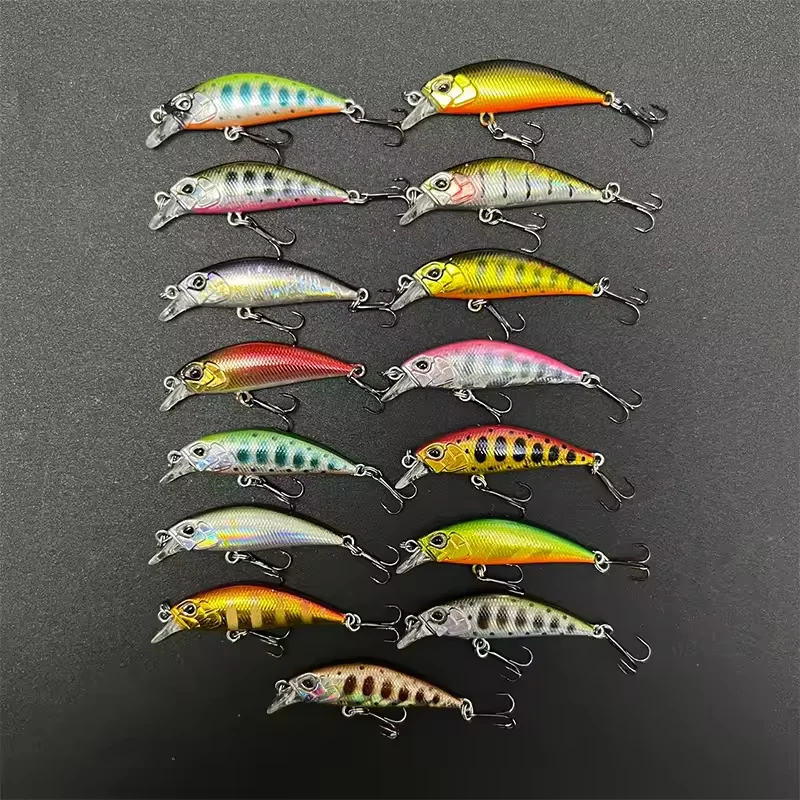 4g Mini Minnow señuelo de pesca Jerkbait 48s para perca flujo hundimiento Wobblers cebo duro Artificial pesca Trolling señuelo de trucha - imagen 5