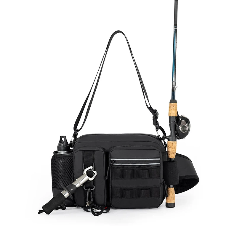 Mochila táctica Molle para el pecho, equipo de pesca Luya EDC, bolsa de almacenamiento para caña, caza al aire libre, Camping, bandolera, cintura, bolsa para aparejo de senderismo - imagen 4