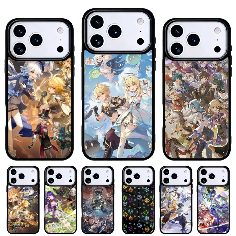 Funda Genshin Impact para iPhone – Carcasa trasera con diseño del juego
