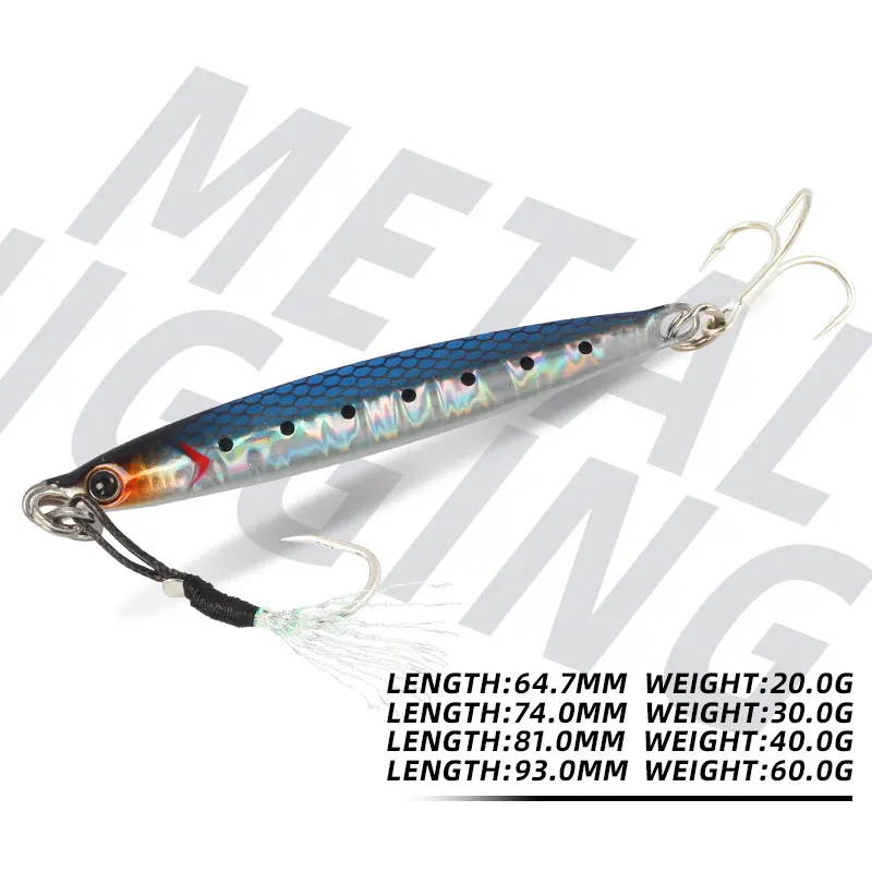 Plantilla de Metal Magic Works, plantillas de pesca de mar, 20G, 30G, 40G, 60G, artículos de pesca, artículos profesionales, cebo Artificial, señuelo de pesca de fundición - imagen 2