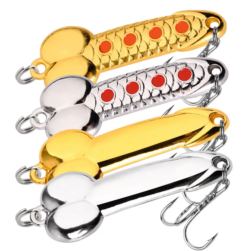 Señuelo de pesca de Metal VIB, 4 piezas, anzuelo triple, cebo duro que se hunde para lubina, lucio y perca, aparejos de pesca, accesorios de pesca - imagen 2