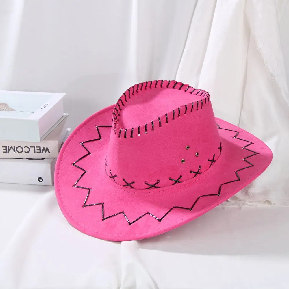 Sombrero Fedora de gamuza estilo western unisex – ala ancha - imagen 2