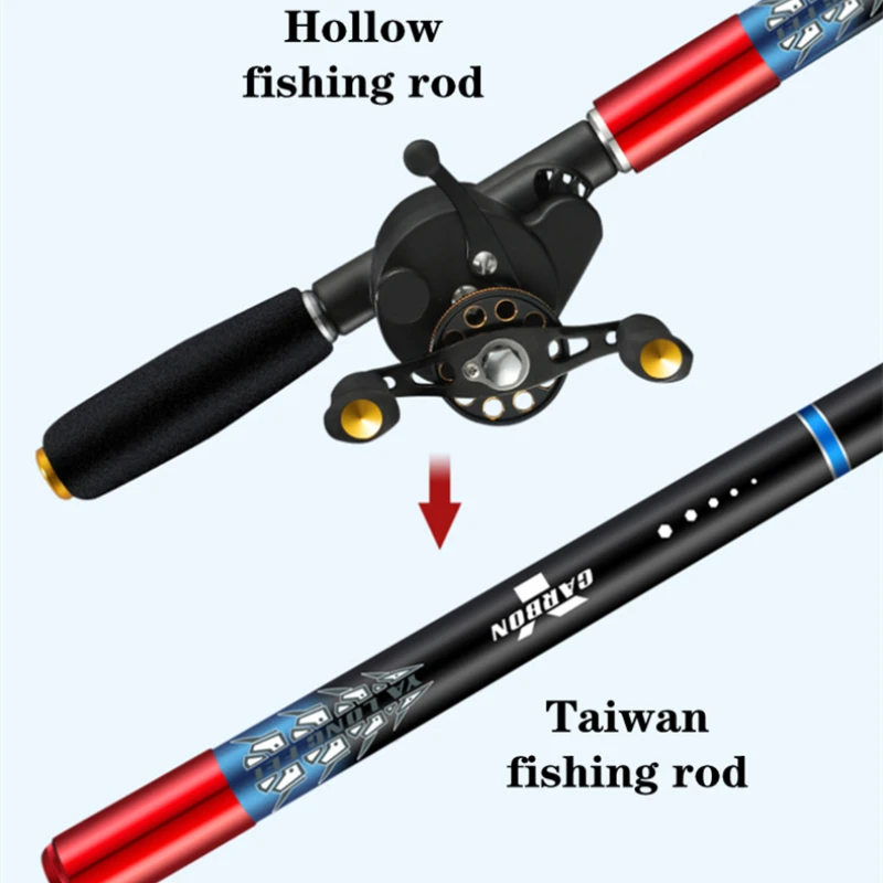 Caña de pescar hueca de posicionamiento múltiple 7H 19 Tune Super Hard Power Hand Rod High Carbon Short Section Fish Pole Canne a Peche - imagen 4