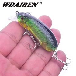 Señuelo de pesca Minnow, 6cm, 10g, oscilantes apretados, Jerkbait flotante lento, cebo duro Artificial pequeño, aparejos de pesca Crankbait, 1 ud.