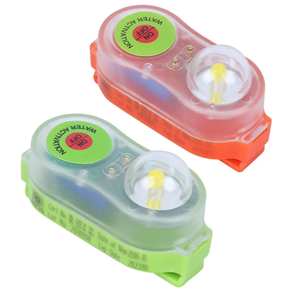 Luz LED impermeable para chaleco salvavidas, luz de señal de emergencia ligera con autoiluminación, accesorios para exteriores, 2 uds. - imagen 3