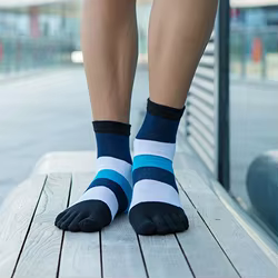 1 par de calcetines para el sudor EU 39-44, calcetines de cinco dedos, calcetines transpirables antisudor para el dedo del pie, calcetines de vestir antibacterianos de algodón con dedos de los pies de verano
