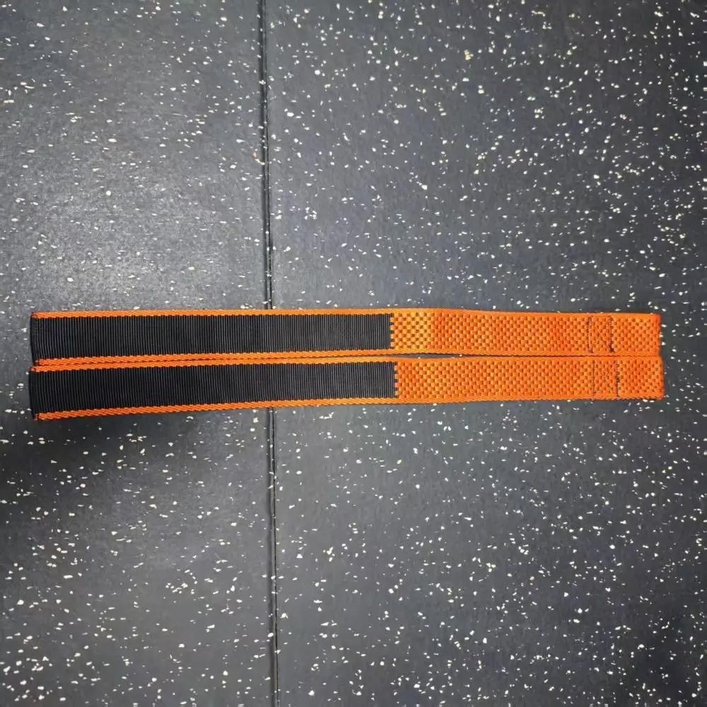 1 par de correas de levantamiento de Fitness naranjas y negras, muñequeras antideslizantes resistentes al desgaste para levantamiento de pesas, duraderas y ajustables - imagen 5