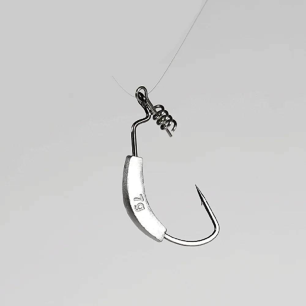 Anzuelo de manivela con púas afiladas, anzuelo de Metal con cabeza de anzuelo, anzuelos de pesca de mar para señuelo, cebo de gusano suave, cabezales de cabeza, juego de anzuelos, accesorios, 10 Uds. - imagen 5