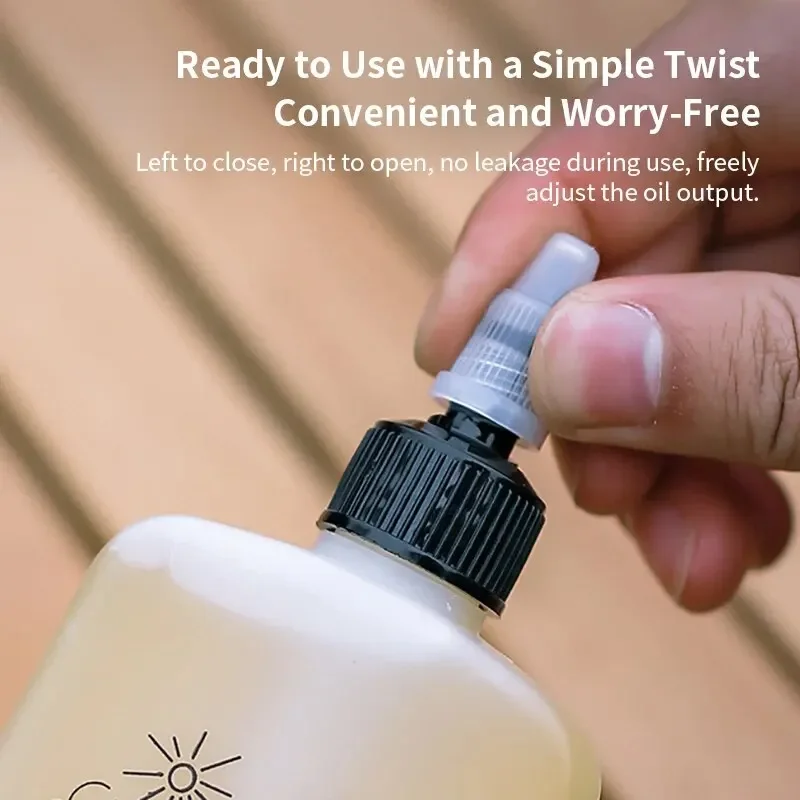 Botella de aceite para exteriores, botella de condimento sellada portátil, contenedor de condimentos para barbacoa, dispensadores, accesorios para barbacoa - imagen 3