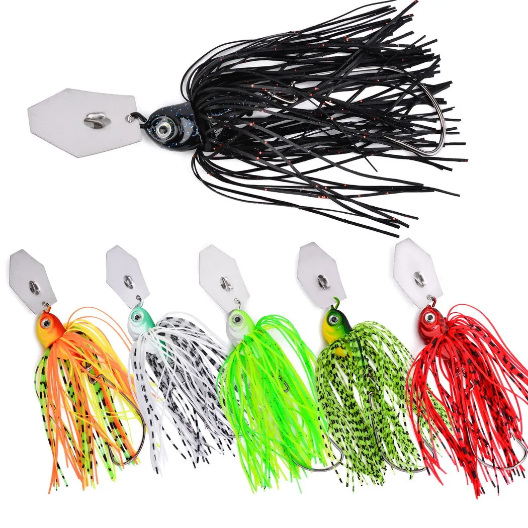 1 unidad de cebo giratorio Chatter de 7G/10G/14G, señuelo de pesca sin malezas, Buzzbait wobbler chatterbait para lubina, pez walleye - imagen 2